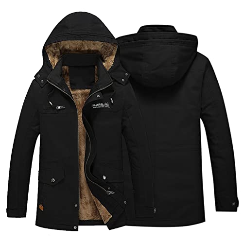 Didadihu Jacke Herren Fleece, Mit Kapuze Klassisch Fleecejacke Warm 4xl Herren-Jacken Winter Pullover Bequeme 3xl Sweatjacke Arbeitsfleecejacke Steppjacke Teddyfell Übergrößen von Didadihu