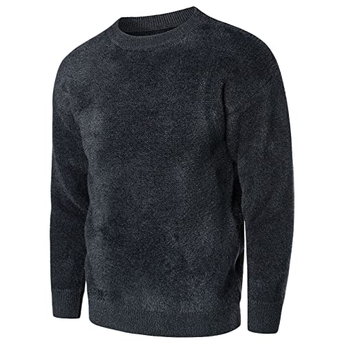 Didadihu Klamotten Herren Rollkragen Kaschmir Rollkragenpullover Dicke Pullover Mit Kragen Jumper Grobstrick Hemdkragen Sweater Winterpullover Pullover Warm Wolle von Didadihu