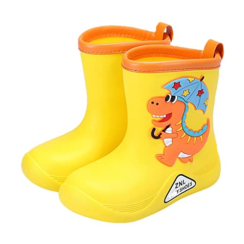 Didadihu Kleinkinder Gummistiefel Wasserdicht Rutschfest Regenschuhe Leicht Weicher Regenstiefel für Kinder Mädchen Jungen 2–11 Jahre,A,24 EU von Didadihu