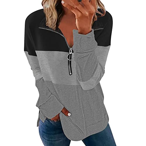 Didadihu Langarmshirt Damen - Damen Oberteile Sommer Jumpsuit Damen Sommer Stricktop Damen Sommer Strickjacke Damen Lang Pulli Damen Italienische Mode Sweatjacke Damen Hoody Damen Mit Kapuze von Didadihu