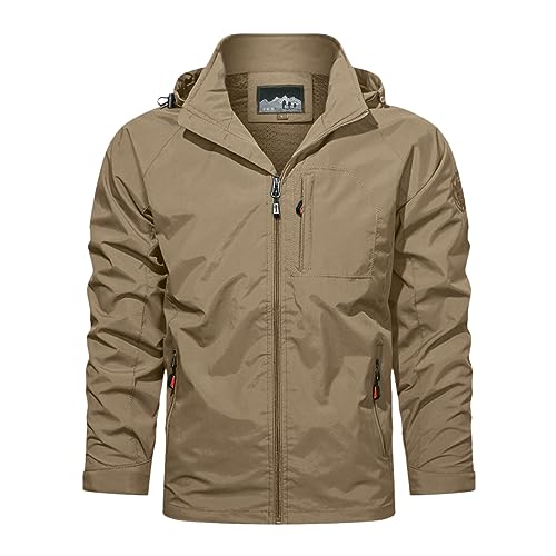 Didadihu Skijacke Herren - Norweger Winterjacke Männer Winterjacken Skijacke Herren Militär Herren-Jacken Laufjacke Pilotenjacke Grosse Grössen Leichte,Khaki,L von Didadihu