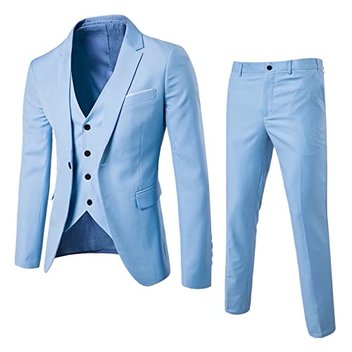 Didadihu Suits Schwarz Hellblau Outfit Grün Sakko Men's 3 Teilig Anzughosen Anzughose Slim Fit Buisiness Herrenanzug Takim Tuxedo von Didadihu