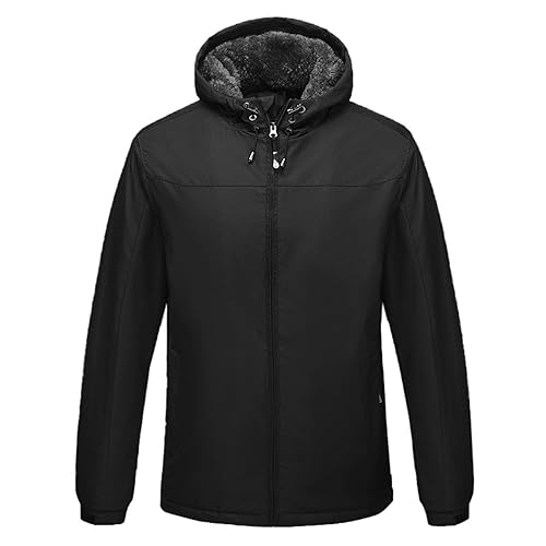 Didadihu Winterjacke Herren - Softshell Jacke Teddy Winterjacken Arbeitsjacke Grobstrick Schwarze Skijacke Motorradjacke Jacken Grosse Grössen Motorrad,Schwarz,S von Didadihu