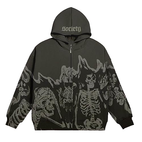 Didadihu Y2k Zip Up Hoodie - Klamotten Vintage Motorrad Kleidung Oversized Hoodie Zip Up Jogging Pullover Sweatshirt 90s Baggy Clothes Sweatshirts Streetwear Aesthetic Review von Didadihu