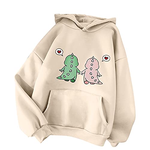 Hoodie Mädchen ， Outfits Kawaii Oversize Pullis Girls Pullover Teenager Dino Anziehsachen Kleidung Koreanische Pärchen Pullis Sachen Outfits Trend Paare von Didadihu