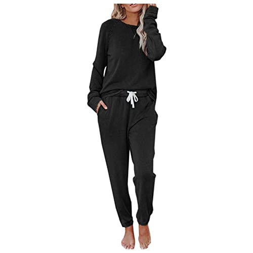 Schlafanzug Damen Kuschelig Xs Pyjama Set Langarm Große Größen Schlafanzüge Baumwolle Hausanzug Sexy Weich Nachtwäsche Nachthemd Schlafanzüge Stitch Skiny von Didadihu