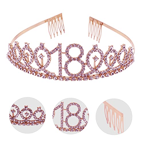 Didiseaon 1 Satz 2 Stück Krone zeremonieller Gürtel für Frauen Schärpe Geburtstagsgeschenke Partyetikettengürtel Und Krone Haarkamm Etikette-Gürtel zum Geburtstag Stoff von Didiseaon