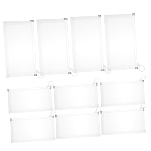 Didiseaon 10 Stück Teiliges Dokumententaschen mit Reißverschluss Transparente Reißfeste Aufbewahrungstasche Wasserabweisend Vielseitig als Stifte Kosmetik und Organisationsbeutel für Büro von Didiseaon