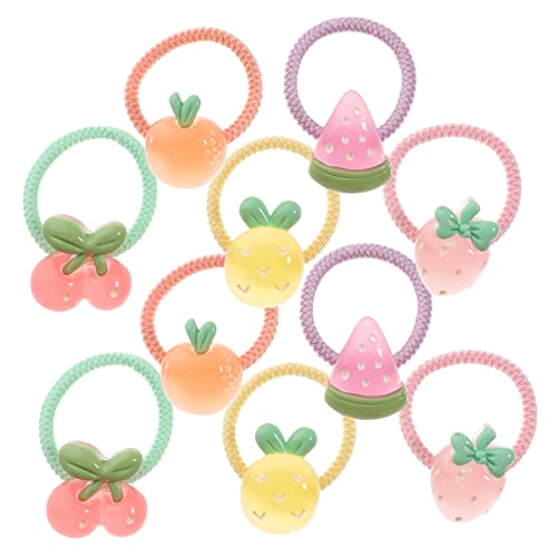Didiseaon 10stücke Junge Mädchen Haarschmuck Süße Cartoon-frucht Haargummis Elastische Haarbänder Für Mädchen Pferdeschwanzhalter Haaraccessoires Mit Früchten Für Kleinkinder von Didiseaon