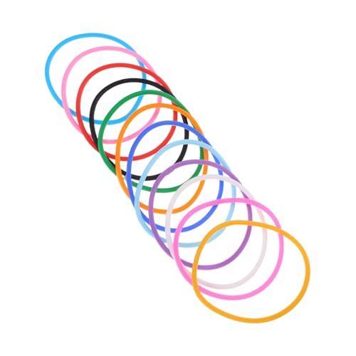Didiseaon 12 Stück Teiliges Bunte Silikonarmbänder Candyfarben Langlebig Vielseitig als Armbänder und Accessoires für Festival Party Damen und Herren von Didiseaon
