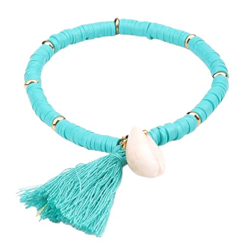 Didiseaon Böhmisches Quastenarmband Polymer Clay mit Muscheldesign für Damen Ethno Stil Schmuck für Sommer von Didiseaon