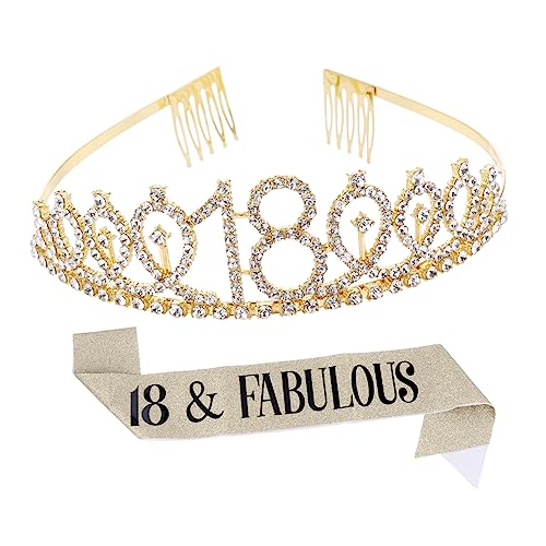 Didiseaon 1satz Geburtstagskrone Und Schärpe Für Mädchen Goldene Geburtstag Partydeko Mit Schultergurt Langlebig Und Kreativ Für Fröhliche Feier von Didiseaon