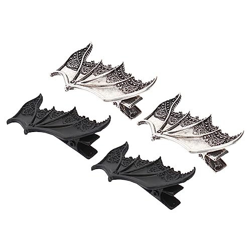 Didiseaon 2paare Halloween Haarnadeln Mit Teufelshörnern Und Fledermausflügeln Für Kostümpartys Cosplay Haaraccessoires Für Mädchen von Didiseaon