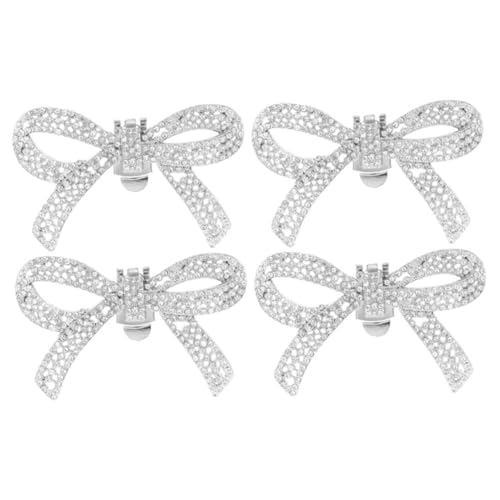 Didiseaon 2 Paare Abnehmbare Schuhclips mit Schleifen Design Accessoires für Partyschuhe Funkelnde Schuhschmuck Clips für Damen von Didiseaon