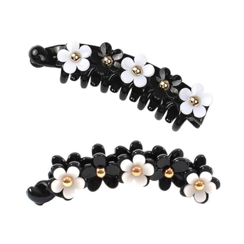 Didiseaon 2stücke Acryl Haarklammern Blumenform Elegante Haarspangen Für Pferdeschwanz Und Hochsteckfrisuren Haaraccessoires Für Damen Und Mädchen von Didiseaon