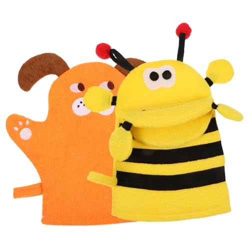 Didiseaon 2 Stück Cartoon-badetuch Peeling-handschuh Schrubben Erwachsene Fausthandschuh Körper Für Gesicht Hautpflege-tools Rauer Badehandschuh Hautscheuerhandschuh Badeversorgung Polyester von Didiseaon