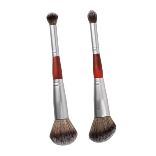 Didiseaon 2 Stück Doppelender Make Up Pinsel Weiche Lidschatten und Puderpinsel Vielseitiges Kosmetik Tool für Präzises Schminken Handlich für Reisen und Tägliche Anwendung von Didiseaon