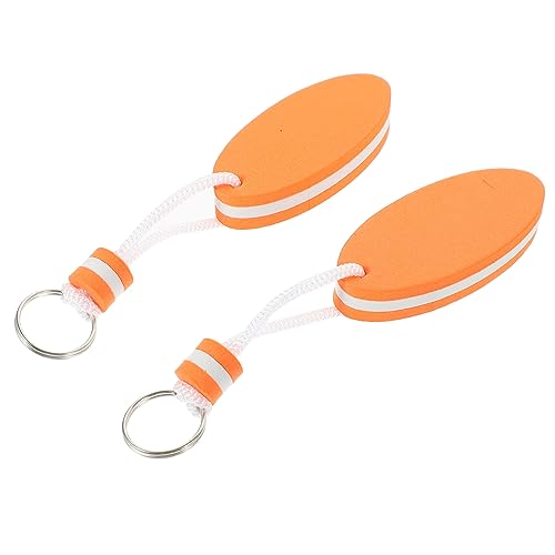 Didiseaon 2 Stück Eva Schwimmender Schlüsselanhänger Ovale Schlüsselringe für Bootfahren Angeln Wassersport Orange Leicht Langlebig Schwimmfähig für Optimale von Didiseaon
