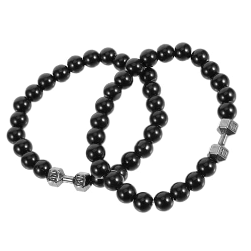 Didiseaon 2 Stück Gewichtsarmbänder Gewichtsarmband Für Männer Herrenarmbänder Perlen Sport Fitness Silikon Workout Armbänder Für Männer Perlenarmband von Didiseaon