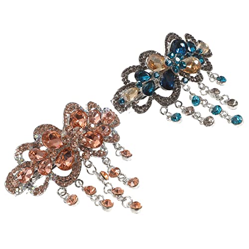 Didiseaon Haarnadel-haarspangen Mit Strasssteinen Für Damen Quasten-haarspangen Frühlingshaarnadeln Stilvolles Vintage-haar-accessoire von Didiseaon