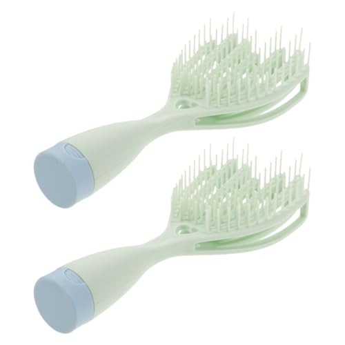 Didiseaon 2 Stück Kurvenbürste für Nasses und Trockenes Haar Belüftete Entwirrbürste mit Integriertem Spiegel Styling Haarbürste für Männer Fördert Volumen und Haargesundheit von Didiseaon
