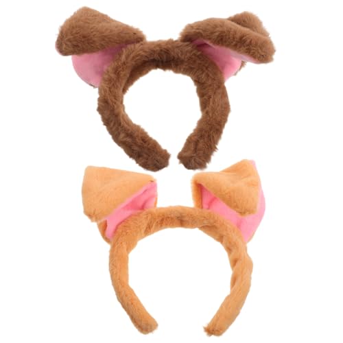 Didiseaon Hundeohren Stirnband 2 Stück für Halloween Kostüm Süßes Cartoon Ohr Kostüm Leichtes Material für Haustiere Party Zubehör für Cosplay und Feierlichkeiten von Didiseaon