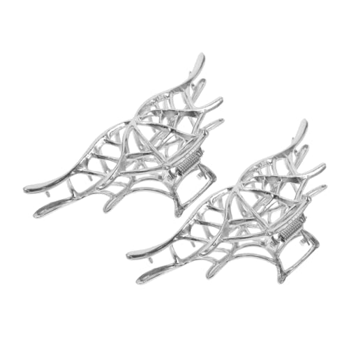 Didiseaon 2 Stück Metal Spiderweb Haarklammer Eleganter Damen Haarspangen Clip aus Langlebigem Metall Stylischer Haarschmuck für Alltag und Party Einzigartiges Spinnennetz Design Einfach zu von Didiseaon
