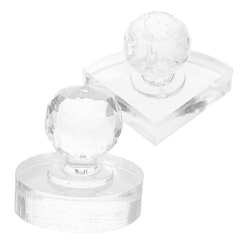 Didiseaon 2 Stück Plattenwerkzeug Erröten Schablone Stempel Lidschatten-paletten-spenderwerkzeug Wangen Gedrückt Drücken Lidschatten-shaper-tool Elf Stamper Pulver Transparent Acryl von Didiseaon