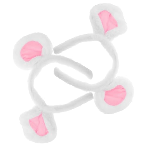 Didiseaon 2 Stück Plüsch Mäuseohren Haarreifen für Halloween Kostüm Niedliches Tierdesign Einfach Anzuwenden und Erwachsene für Partys und Besondere Anlässe von Didiseaon