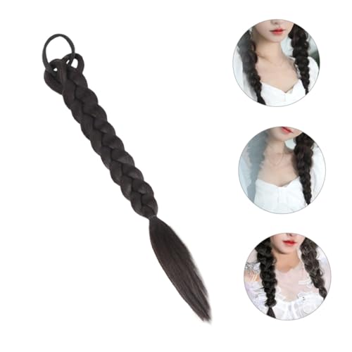 Didiseaon 2 Stück Teiliges Geflochtenes Haarteil mit Elastischem Haargummi Synthetische Ponytail Extension in Natürlichem Farbverlauf Lang Hautfreundlich und Vielseitig für Frauen und von Didiseaon