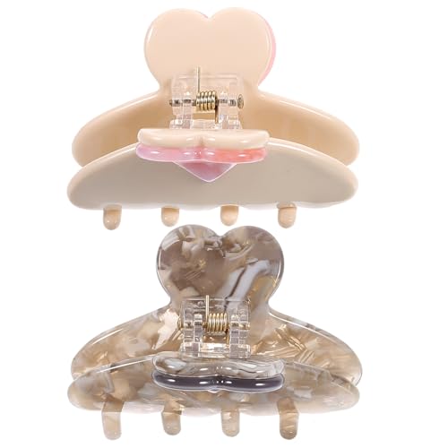 Didiseaon 2 Stück Teiliges Haarklammern für Frauen Herzförmige Haarkralle mit Starkem Vielseitig für Dünnes und Dickes Haar Langlebig und Einfach zu Verwenden Modisches Accessoire für Didiseaon 2 Stück Teiliges Haarklammern für Frauen Herzförmige Haarkralle mit Starkem Vielseitig für Dünnes und Dickes Haar Langlebig und Einfach zu Verwenden Modisches Accessoire für von Didiseaon