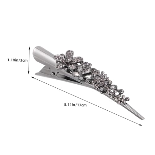 Didiseaon 2 Stück Vintage Große Wasser diamant Metall Haarklammer mit Blüten design Robuste Kristall haarspangen für Damen Eleganter Haarschmuck für Hochzeit und Party von Didiseaon