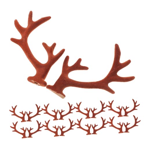 Didiseaon 20 Stück Diy Haarreif mit Hirschgeweih Teiliges aus Flauschigem Material für Haaraccessoires Weihnachtsdeko und Bastelprojekte von Didiseaon