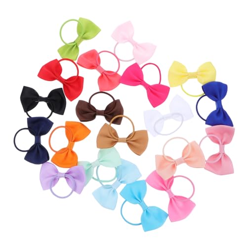 Didiseaon 20stücke Weihnachten Haar Bögen Ringe Mit Schleife Für Pferdeschwanz Bunte Haarbänder Aus Strapazierfähigem Material Dekorative Inhaber Für Junge Mädchen von Didiseaon