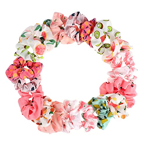 Didiseaon 20stücke Dickdarm Haarring Mit Obst Druck Haarseile Und Pferdeschwanzhalter Praktische Haargummis Für Mädchen Und Junge Mädchen Für Alltag von Didiseaon