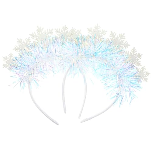 Didiseaon 2St Haarbänder Weihnachtsstirnbänder für frauen Glitzer-Haarreifen zum weißes Stirnband Kinderkleidung Haarschmuck für den Urlaub Kopfschmuck für Weihnachtsfeiern Blitz schmücken von Didiseaon