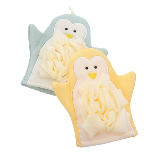 Didiseaon 2Stücke Pack Cartoon Bad Reinigungshandschuhe Doppelseitige Peeling Handtücher für Geeignet zum Sanften Peelen und Waschen Haut für Bad und Dusche von Didiseaon