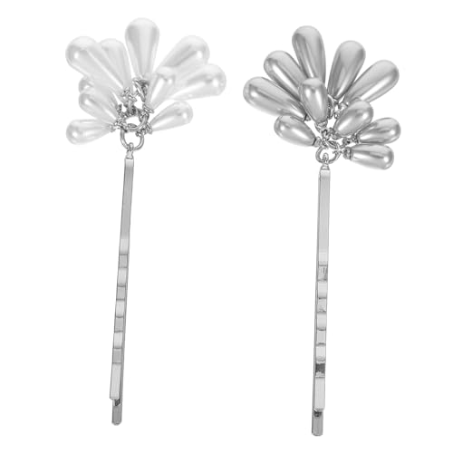Didiseaon 2stücke Haarschmuck-clips Mit Perlen Haarnadeln Aus Metall Für Damen Haarspangen Mit Seitlichem Clip Haarklammer Für Frauen Minimalistisches Design Für Hochzeit Party Freizeit von Didiseaon