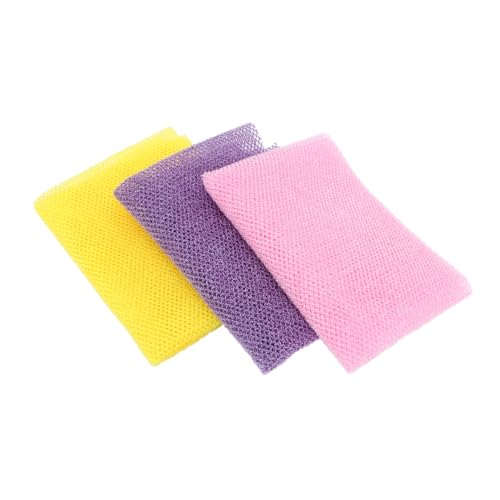 Didiseaon 3 Stück Badetuch Kühlung sauber Peeling-Tool für den Rücken Peeling Scrubber Gesicht hautreinigung duschzubehör duschschwamm Körperwäscher Rückenwäscher für die Badewanne Nylon von Didiseaon