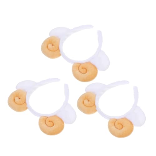 Didiseaon 3stücke Schafohren Haarreif Aus Plüsch Mit Ziegenkopfstück Lammohr-stirnband Cartoon-tierohren Für Halloween Party Kostüm Zubehör von Didiseaon