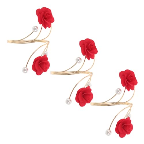 Didiseaon 3-teilige Armmanschetten: Offenes, Verstellbares Blumen-armband Für Damen, Oberarmmanschette Metall Mit Künstlerischem Blumendesign Für Sommer-outfits Und Statement-schmuck von Didiseaon