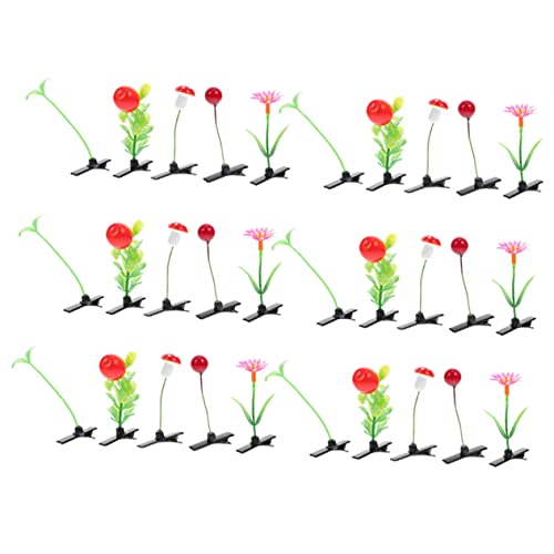Didiseaon 30 Stück Teiliges Haarklammern Simulation Pflanzendesign Bunte Haarspangen mit Pilz und Sonnenblume Starke Klammer für Haartypen Niedliche Haarschmuck Clips für Damen und Mädchen von Didiseaon