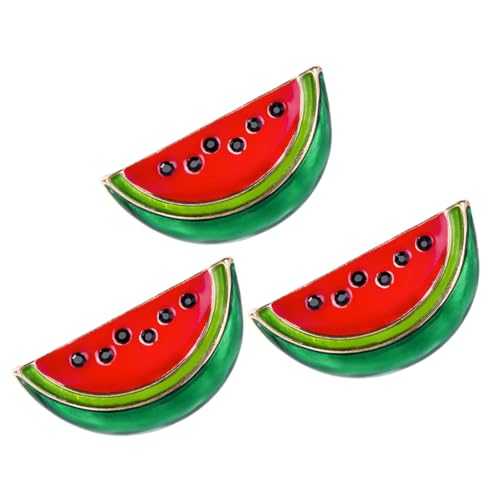 Didiseaon 3Stücke Cartoon Wassermelonen Broschen für Damen Anstecknadeln Langlebiger Kleiderclips für Partys Feiern Einzigartiges Accessoire von Didiseaon