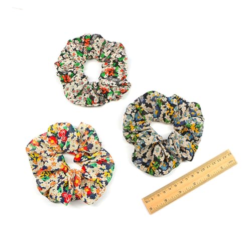 Didiseaon 4 STÜCKE Teiliges Vintage Haarseil mit Blumenmuster Modische Haargummis für Damen Farbenfrohe Ponytail Halter Langlebiges Haarschmuck Zubehör Passend für Alltag und Besondere von Didiseaon