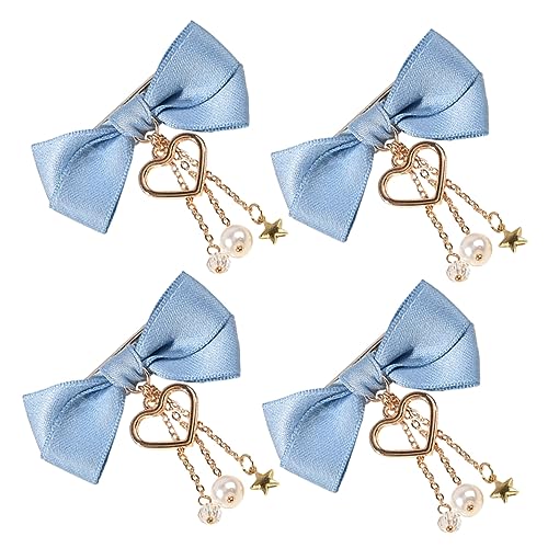 Didiseaon 4 Stück Haarschleifen Clips für Damen Farbige Haarklammern mit Quasten für Feste Geburtstage und Partys Eleganter Haarschmuck für Teenager Zufällige Farbe von Didiseaon