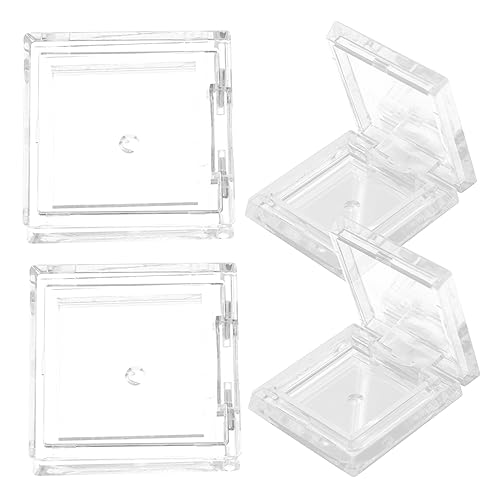 Didiseaon 4 Stück Leere Lidschattenbox Bausatz Kleine Lidschattenpalette Kleine Lidschattenpfannen Mini-augenpalette Mini-lidschattenpfannen Leere Rougepfanne Plastik Transparent von Didiseaon