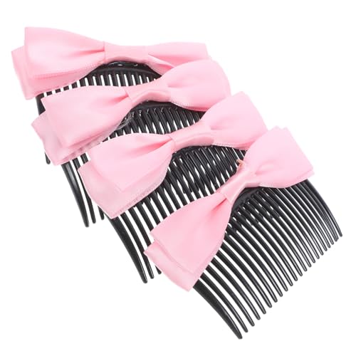 Didiseaon 4 Stück Teiliges Haarkamm Damen mit Schleifen design Dekorative Haarkämme gegen Frizz Am Hinterkopf Einfaches Styling Geeignet für Mädchen und Frauen Eleganter Haar accessoire von Didiseaon
