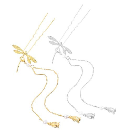 Didiseaon 4 Stück Teiliges Haarnadel mit U Förmigen Haarforken Chinesischer Haarschmuck für Frauen Festhaltende Haarspangen für Kurze und Lange Haare Stilvolle Hochzeits und Party von Didiseaon