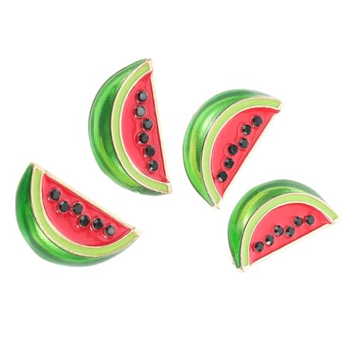 Didiseaon 4stücke Clip Wassermelone Cartoon Schalkragen Clips Wassermelonen Cardigan Shirt Pullover Damen Kleid Schal Retro Schmuck Abzeichen Brosche Pin von Didiseaon