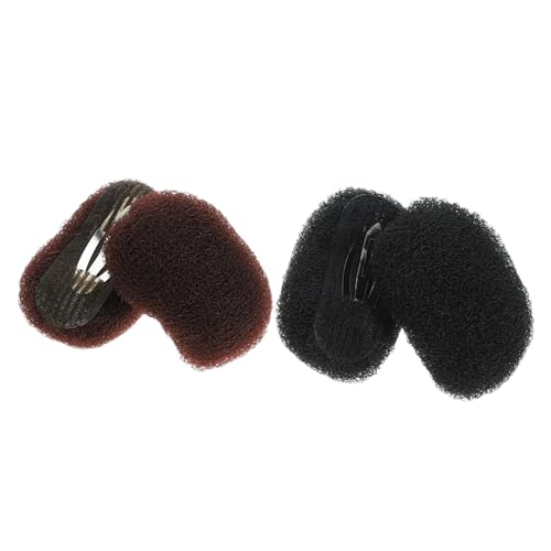 Didiseaon 4stücke Wiederverwendbare Haarklammern Erhöhung Haarvolumens Atmungsaktive Haarpolster Für Stilvolle Frisuren Für Damen Und Mädchen in Schwarz Und Braun von Didiseaon